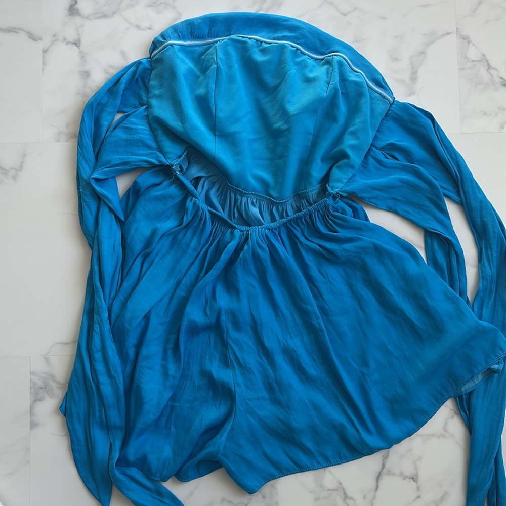 Blue Ruffled Romper - Picture 3 of 4